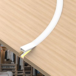 Diffuseur néon flex en T pour ruban LED - 15 à 17mm - Direct - D1610T - à la coupe