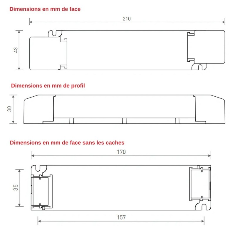 Transformateur dimmable pour ruban LED 24V (de 36 à 150 Watts) - Byled