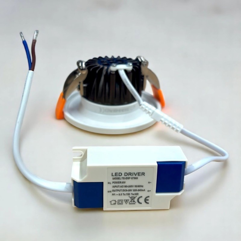 Spot LED encastrable fixe -  IP64 - BBC - RT2012 - Cobyx 5W – Blanc pur