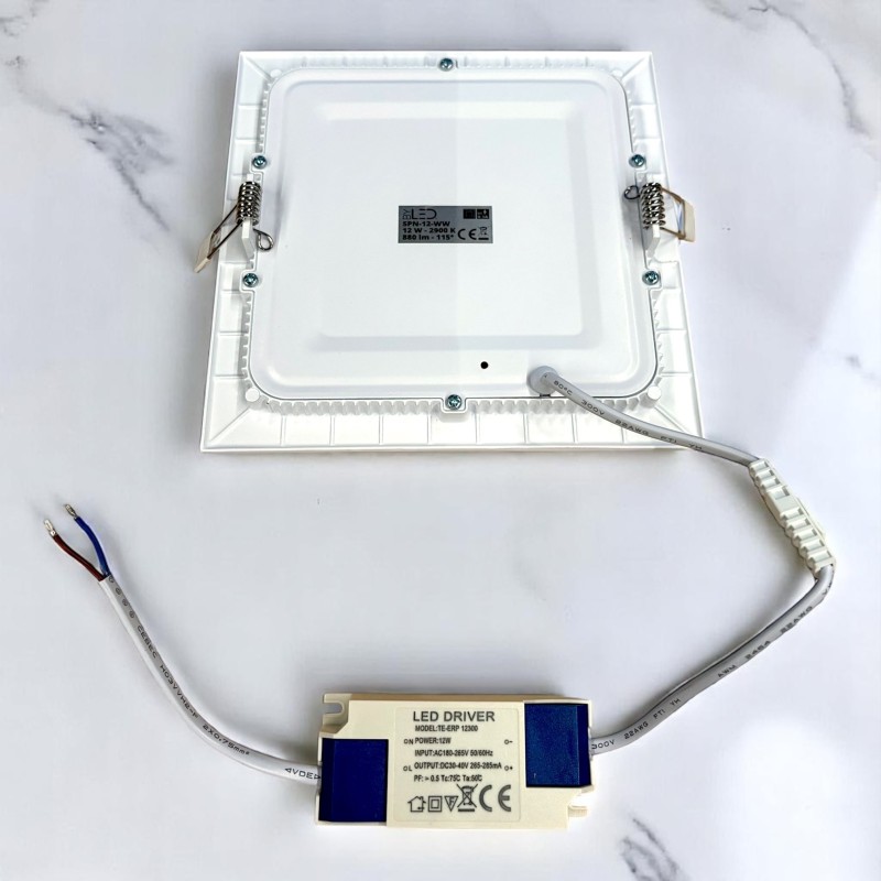Dalle LED Carré encastrable - extra plate – Sunny 12W