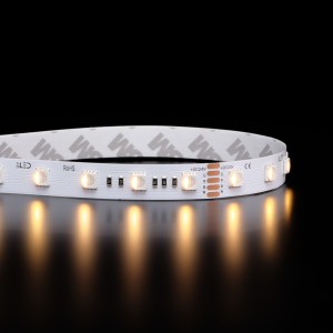 Ruban LED RGB & Blanc chaud - 19,2W/m - IP20 - 60 LED/m - 5050 - 5m - 24V