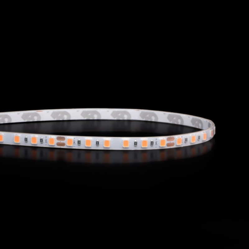 Ruban LED étroit haute fidélité IP65 - 4,8W/m - 120 LED/m - 2835E - 5m - 24V - Blanc