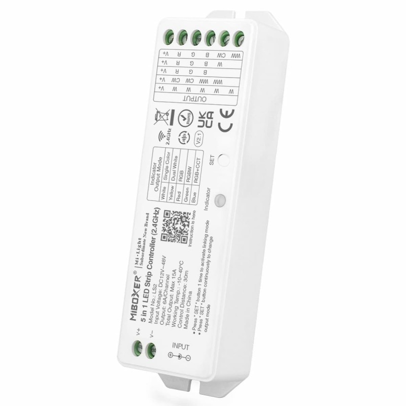 Contrôleur 4 zones RGB + Blanc 2.4GHz - Milight