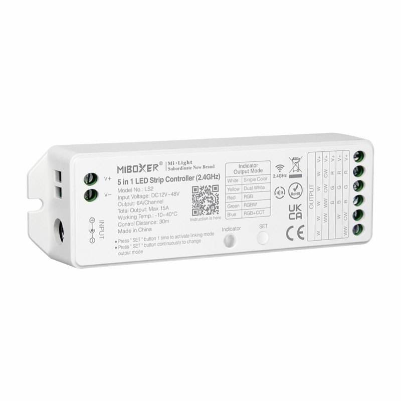 Contrôleur 4 zones RGB + Blanc 2.4GHz - Milight