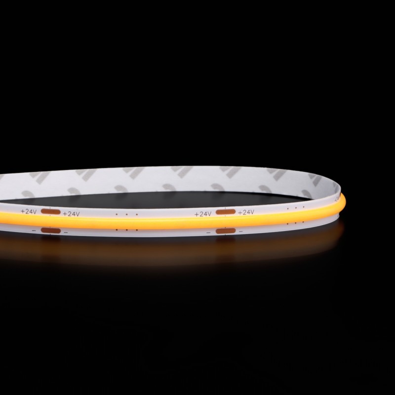 Ruban LED COB Haute efficacité à la coupe - 8W/m - 125 lm/W - Blanc - 320LED/m - IP20 - 24V