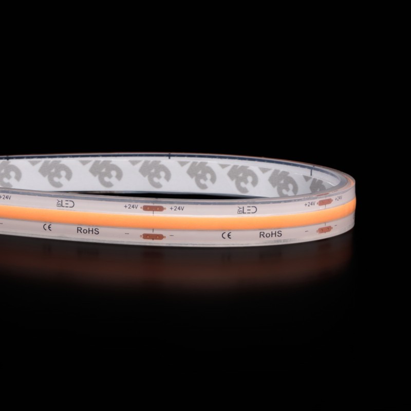 Ruban LED COB Haute luminosité (115lm/W) - 15W/m - IP68 - Blanc - 480 LED/m - à la coupe - 24V