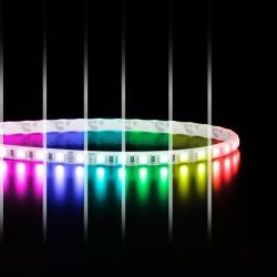 Mini ruban LED RGB multicolore 6mm de large - 9,6W/m - IP65 - 120 LED/m - 3838E - 5m - 24V
