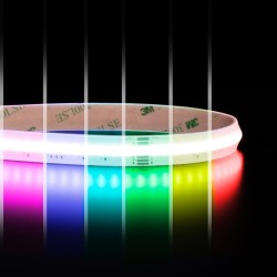 Ruban LED COB RGB + Blanc - 18W/m - IP65 - 784 LED/m - 5m - 24V