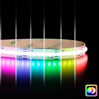 Ruban LED COB RGB+CCT - 21W/m - IP20 - 840 LED/m - à la coupe - 24V