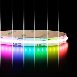 Ruban LED COB RGB+CCT - 21W/m - IP20 - 840 LED/m - à la coupe - 24V