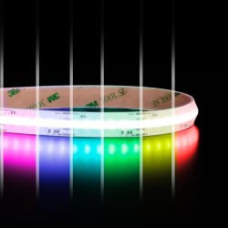 Ruban LED COB RGB+CCT - 21W/m - IP65 - 840 LED/m - 5 ou 10m - 24V