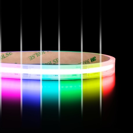 Ruban LED COB RGB à la coupe - 14W/m - IP68- 840 LED/m - 24V