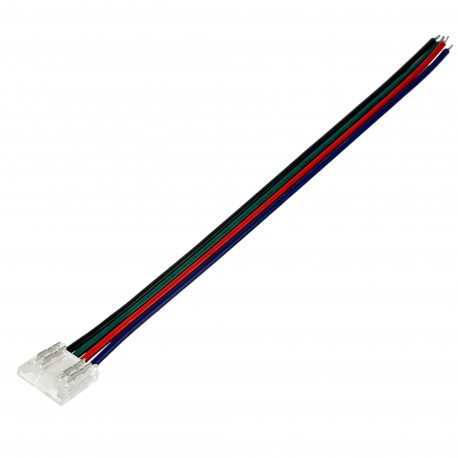 Connecteur pour ruban LED COB RGB 10mm Click + câble 15 cm "Clipx"