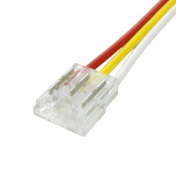 Jonction câblée pour ruban LED CCT IP20 10mm sans soudure "Click"