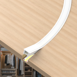 Diffuseur néon flex en T pour ruban LED - 5 à 6mm - Direct - D0606T - à la coupe