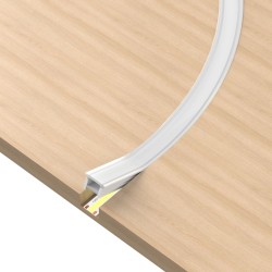 Diffuseur néon flex en T pour ruban LED - 12 à 13mm - Direct - D1212T - à la coupe