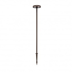 Borne LED extra fine d'extérieur à tête bombée - 7W - 100 cm - Chocolat - HAALÖ
