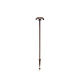 Borne LED extra fine d'extérieur à tête bombée - 7W - 80 cm - Corten - HAALÖ