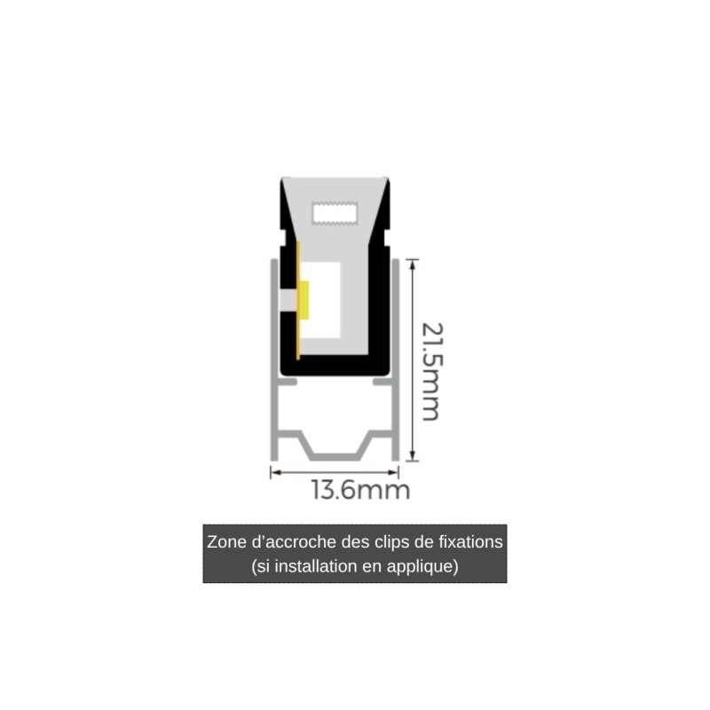Néon flex avec ruban LED - 30 mètres - Latéral - 15W/m - 120 LED/m - IP68  - 24V - L1220