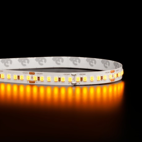 Ruban LED haute fidélité - 14,4W/m - IP20 - Ambré - 180 LED/m - 2835+ - 5m - 24V