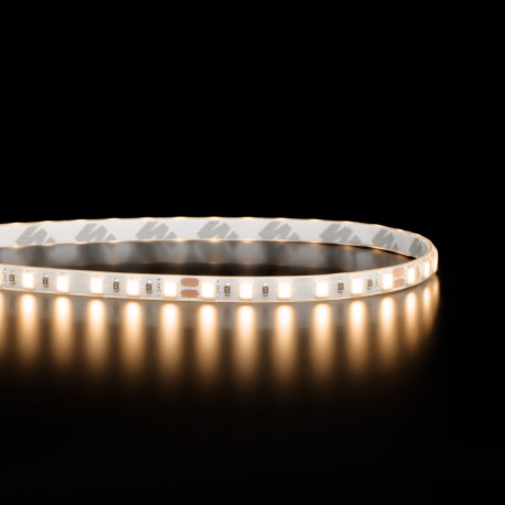 Ruban LED étroit haute fidélité IP65 - 9,6W/m - 120 LED/m - 2835E - 5m - 24V - Blanc chaud