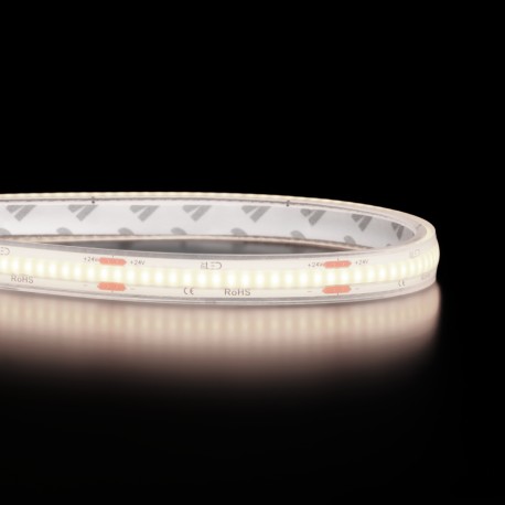 Ruban LED COB Haute luminosité (130 lm/w) - 8W - IP68 - Blanc - 320 LED/m - 5m - 24V