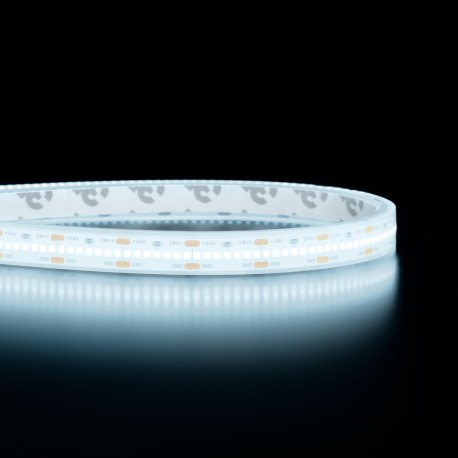 Ruban LED Haute densité (120 lm/w) - 13W/m - IP68 - Blanc - 420 LED/m - 2216+ - 5m -24V