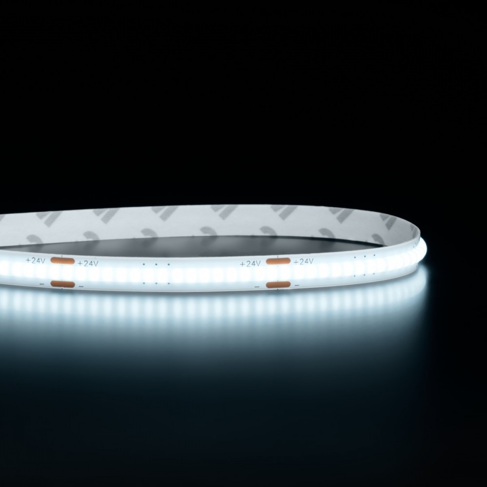 Ruban LED COB Haute efficacité à la coupe - 8W/m - 125 lm/W - Blanc - 320LED/m - IP20 - 24V