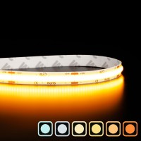 Ruban LED COB Haute efficacité à la coupe - 15W/m - 125lm/W - Tropicalisé IP65 - Blanc - 480LED/m - 24V