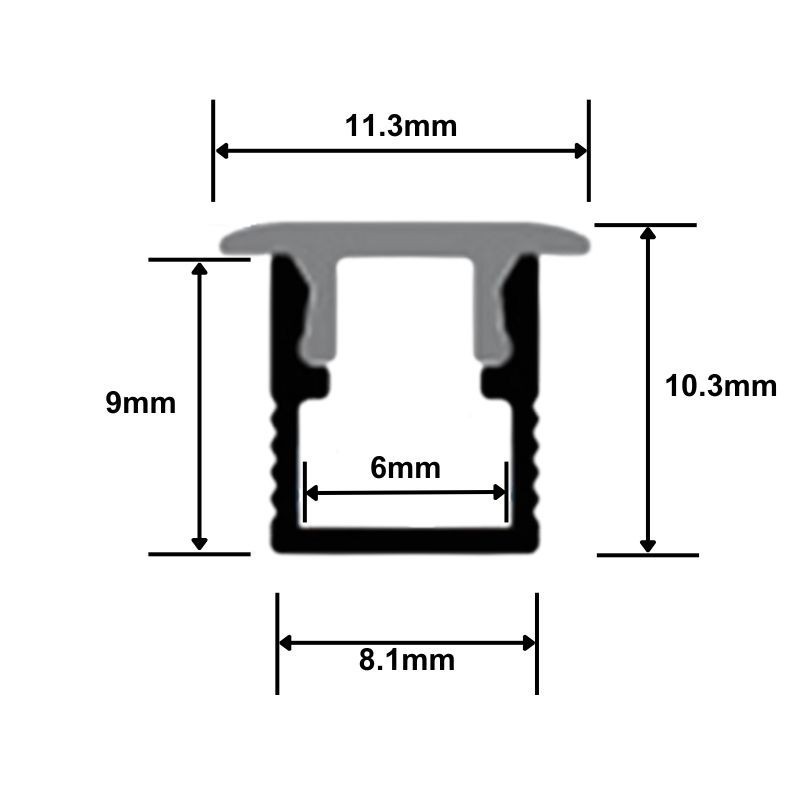 Profilé aluminium blanc encastrable pour ruban LED - E55 - CRAFT