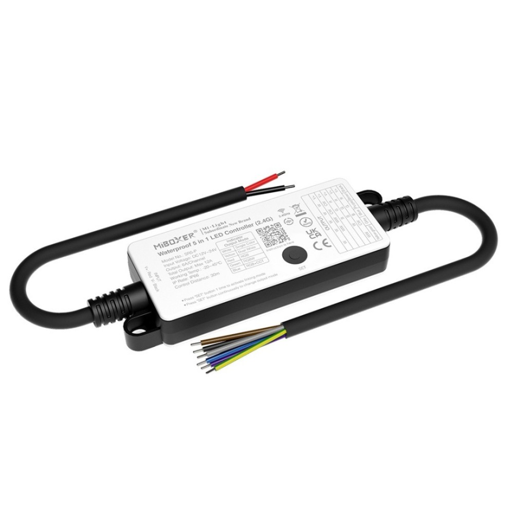 Contrôleur LED 5 en 1 Étanche IP66 RGB+CCT MiBoxer SR5-P