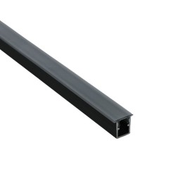 Profilé fin aluminium noir encastrable pour ruban LED - E55 - CRAFT