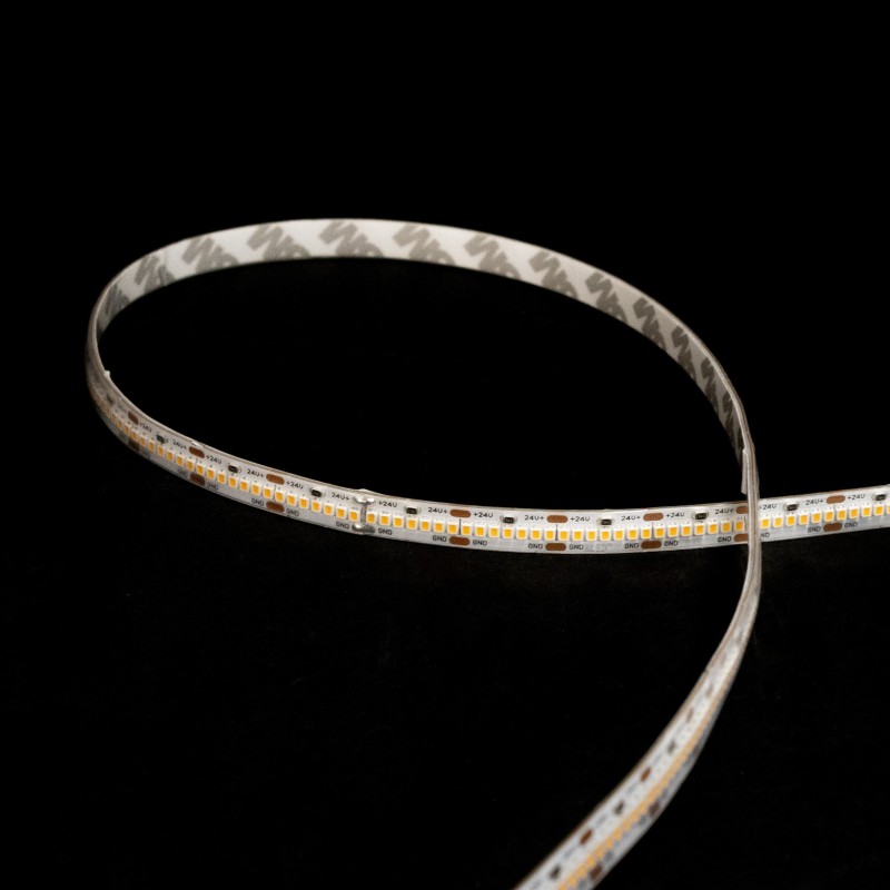 Ruban LED Haute densité (120 lm/w) - 13W/m - IP65 - Blanc - 420 LED/m - 2216+ - à la coupe - 24V