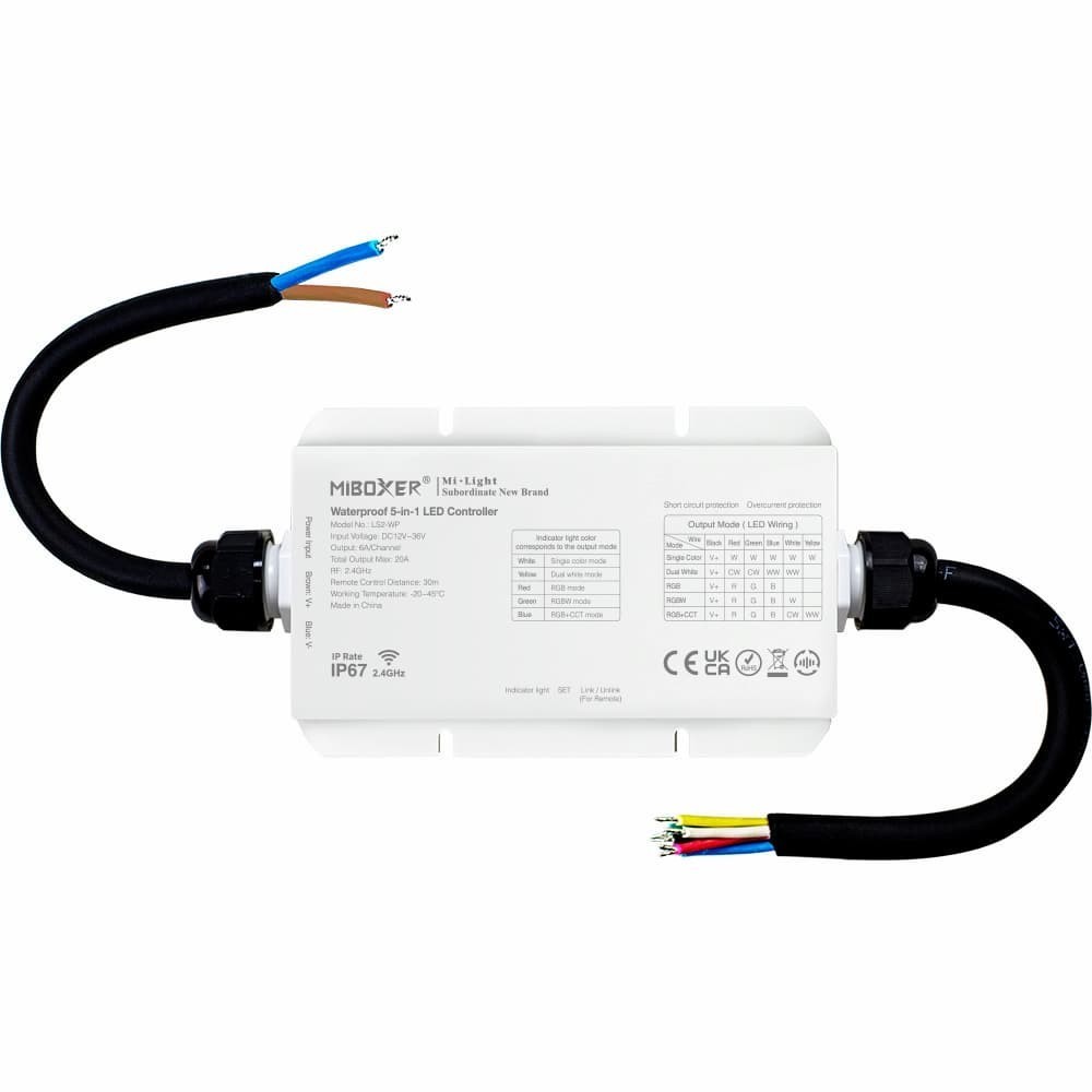Contrôleur 5 en 1 – 15A étanche IP67- MiBoxer LS2-WP