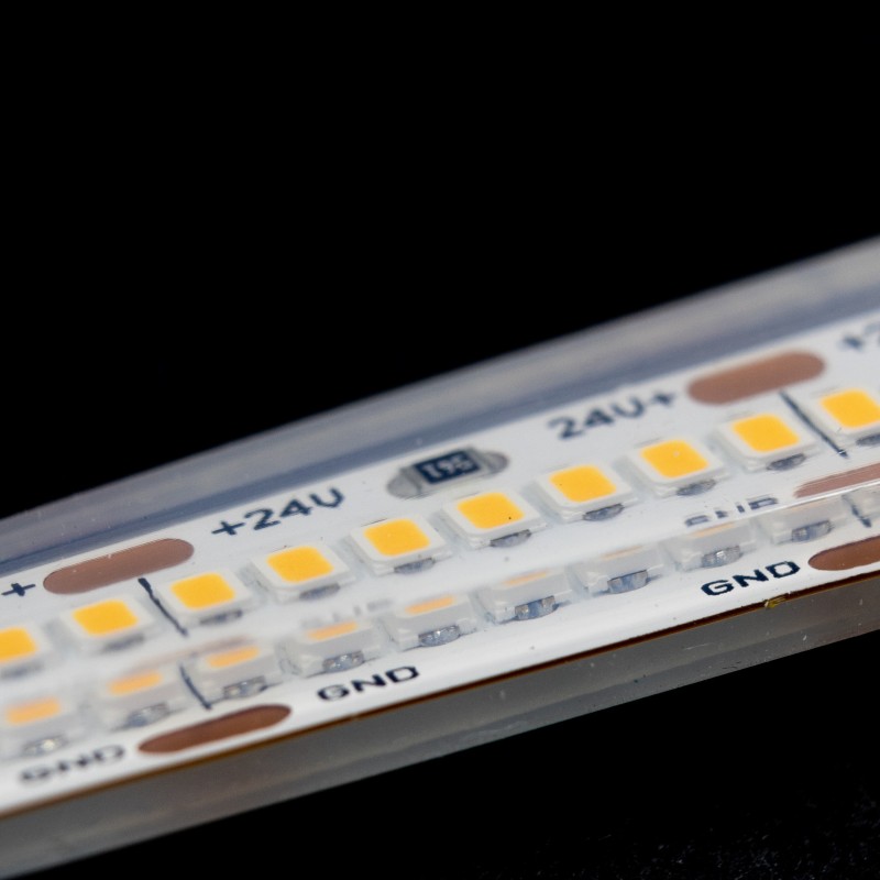 Ruban LED Haute densité (120 lm/w) - 13W/m - IP68 - Blanc - 420 LED/m - 2216+ - à la coupe - 24V