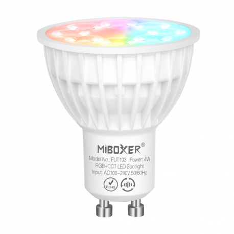 Ampoule GU10 connectée 4W RGB+CCT (2.4G) - MiBoxer FUT103
