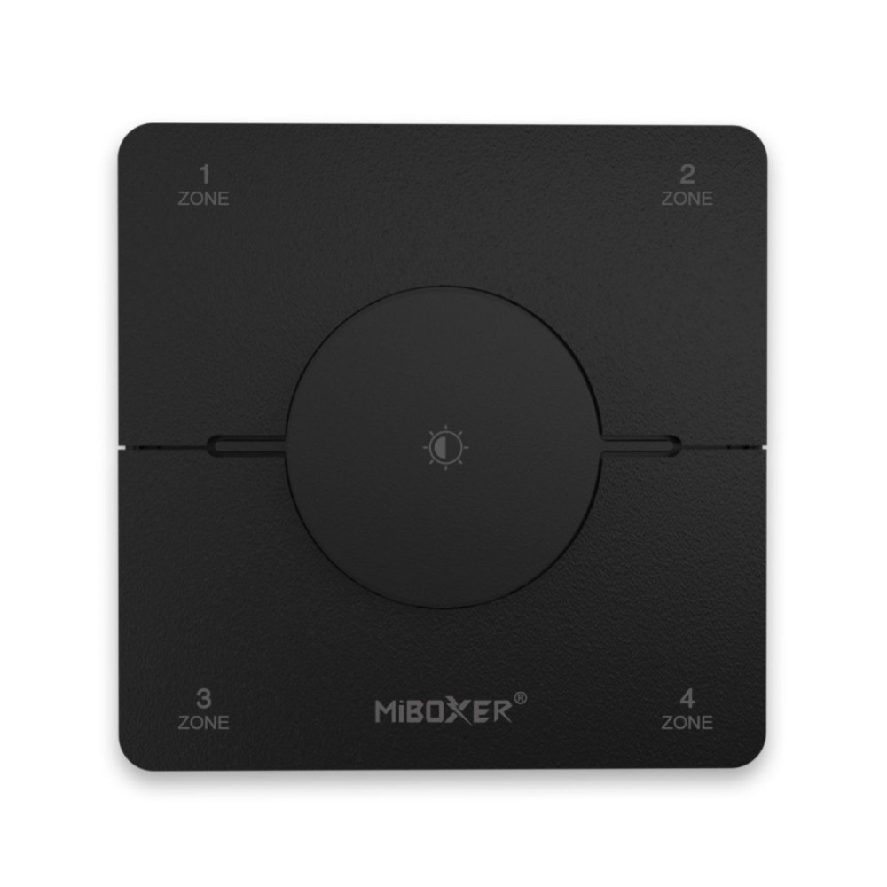 Télécommande murale Dimmer/CCT - 4 zones - MiBoxer K0S - Noir