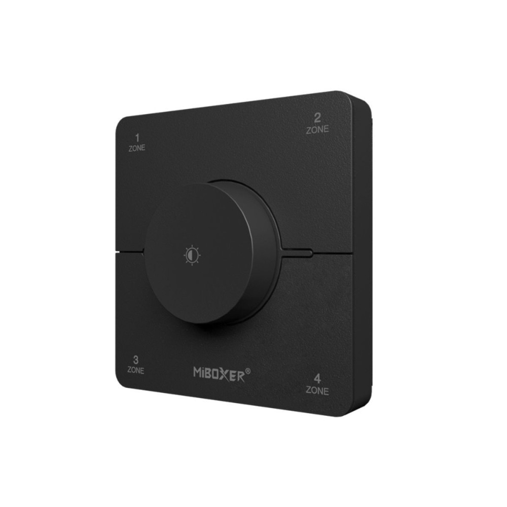 Télécommande murale Dimmer/CCT - 4 zones - MiBoxer K0S - Noir