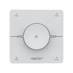 Télécommande murale Dimmer/CCT - 4 zones - MiBoxer K0S - Blanc