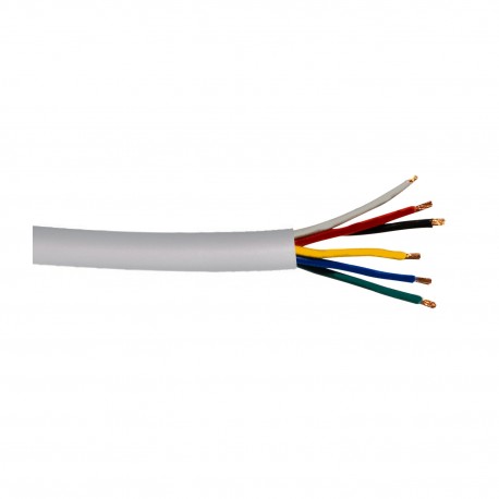 Câble gainé blanc pour ruban LED RGBCCT 6 x 0.52 mm² (au mètre)
