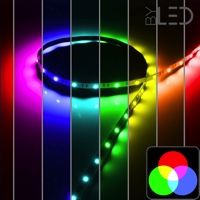 Ruban LED RGB multicolore - 7,2W/m - IP68 - 30 LED/m - 5050 - 5m - 24V