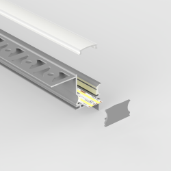 Profilé aluminium à plâtrer pour ruban LED - Diffuseur givré - B02 - CRAFT