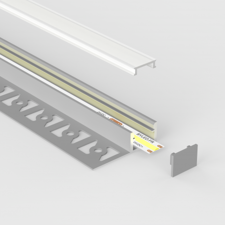 Profilé aluminium encastrable à carreler pour ruban LED - E21 - CRAFT