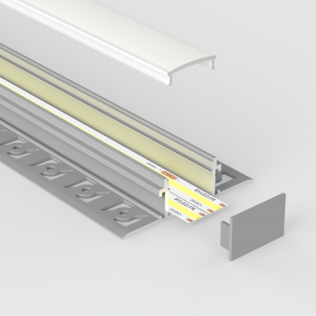 Profilé aluminium encastrable à carreler pour ruban LED - E22 - CRAFT