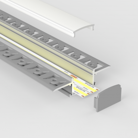 Profilé aluminium encastrable à plâtrer pour ruban LED - E26 - CRAFT