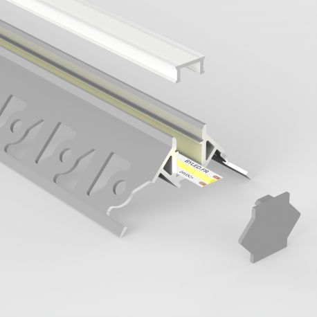 Profilé aluminium à plâtrer pour ruban LED - E27- CRAFT