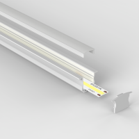 Profilé aluminium blanc encastrable pour ruban LED - E45 - Craft