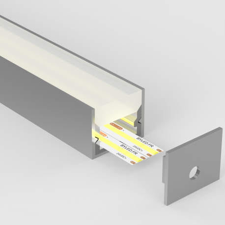 Profilé PVC d'angle IP68 étanche pour ruban LED - CRAFT - O04