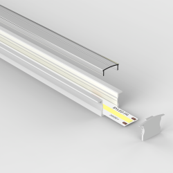 Profilé aluminium blanc encastrable pour ruban LED - E44 - CRAFT