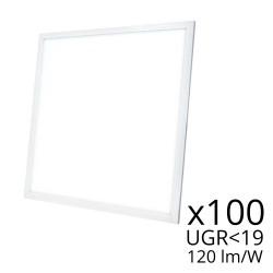 Lot de 100 dalles LED 60x60 - UGR19 - 120 lm/W - 40W - 230V - OFFIX
